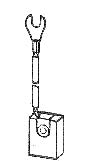 Uhlík (1ks) pro vysokozdvižné vozíky  (8 x 22,5 x 25 mm), typ 143