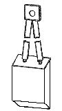 Uhlík (1ks) pro vysokozdvižné vozíky  (10,3 x 25,4 x 44,5 mm), typ 22