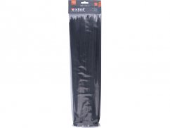 pásky stahovací na kabely černé, 400x4,8mm, 100ks, nylon PA66