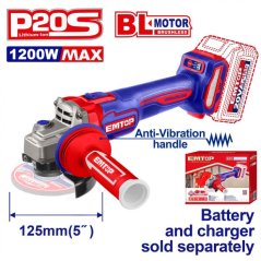 Aku úhlová bruska 20V 125 mm (1200W) solo