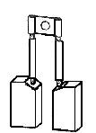 Uhlík (1ks) pro vysokozdvižné vozíky  (10 x 12,5 x 23,5 mm), typ 170