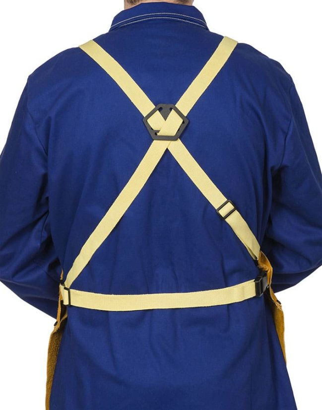 Svářecí zástěra z hovězí štípenky Golden Brown™ | 44-2142 W | šířka 80cm/výška 107cm