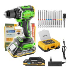 Aku vrtací šroubovák Procraft PA18Pro2 + sada bitů | PA18Pro2-1B-C