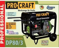 Dieselová elektrocentrála Procraft DP80/3 | DP80/3