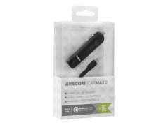 AVACOM CarMAX 2 nabíječka do auta 2x Qualcomm Quick Charge 2.0, černá barva (micro USB kab