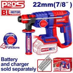 Aku vrtací a sekací kladivo 20V 22mm 2,0 J solo