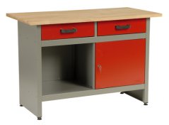 Pracovní stůl 2x zásuvka, 1x dvířka - 1215x615x800mm