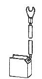 Uhlík (1ks) pro vysokozdvižné vozíky  (10 x 20 x 20 mm), typ 249