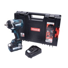 Aku rázový utahovák na 1/2" hlavice bezuhlíkový 18 V, 850 Nm + baterie 5.0 Ah + nabíječka