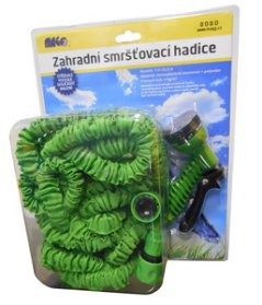 Zahradní smršťovací hadice 7,5-22,5m se stříkací pistolí