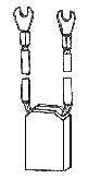 Uhlík (1ks) pro vysokozdvižné vozíky  (12 x 20 x 30 mm), typ 166