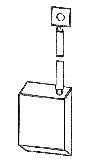 Uhlík (1ks) pro vysokozdvižné vozíky  (10,3 x 25,4 x 35 mm), typ 58