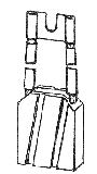 Uhlík (1ks) pro vysokozdvižné vozíky  (12,5 x 32 x 40 mm), typ 114