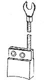 Uhlík (1ks) pro vysokozdvižné vozíky  (25 x 10 x 32 mm), typ 227