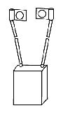 Uhlík (1ks) pro vysokozdvižné vozíky  (11 x 40 x 33 mm), typ 12