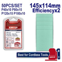 Sada 50 ks brusných papírů 145x114mm