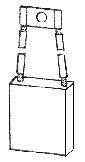 Uhlík (1ks) pro vysokozdvižné vozíky  (10 x 32 x 40 mm), typ 260