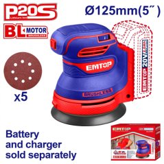 Aku excentrická bruska 20V 125mm solo