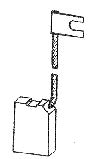 Uhlík (1ks) pro vysokozdvižné vozíky  (9 x 20 x 28,5 mm), typ 89
