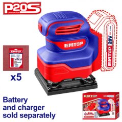 Aku vibrační bruska 20V 110x100mm solo