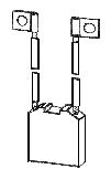Uhlík (1ks) pro vysokozdvižné vozíky  (8 x 28 x 30,5 mm), typ 153
