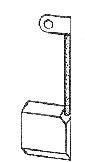 Uhlík (1ks) pro vysokozdvižné vozíky  (6,3 x 22,2 x 23,8 mm), typ 61