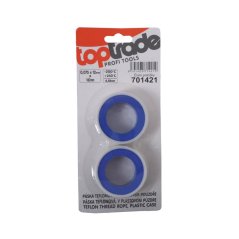 Teflonová těsnící páska na plastové cívce 0,075mm x12mm/10m - balení 2 ks