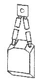 Uhlík (1ks) pro vysokozdvižné vozíky  (13,9 x 25,4 x 35 mm), typ 234