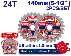 Sada 2 ks ultratenkých pilových kotoučů 140mm s SK plátky