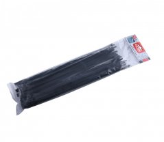 pásky stahovací na kabely EXTRA, černé, 370x7,6mm, 50ks, nylon PA66
