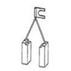 Náhradní uhlíky (2ks) pro stroje BOSCH (6,3(x2) x 8(x2) x 22(x2) mm), typ 419