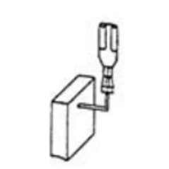 Náhradní uhlíky (2ks) pro stroje HITACHI (6,5 x 7,5 x 14 mm), typ 190