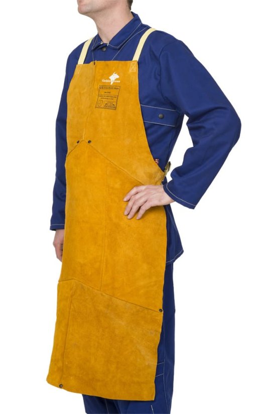 Svářecí zástěra z hovězí štípenky Golden Brown™ | 44-2142 W | šířka 80cm/výška 107cm