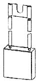 Uhlík (1ks) pro vysokozdvižné vozíky  (12,5 x 40 x 40 mm), typ 126