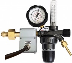 Redukční ventil ProControl CO2 200/30 l | G3/4"-G1/4" | průtokoměr, ohřev 42V
