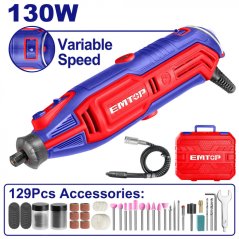 Přímá bruska 130W 129ks příslušenství