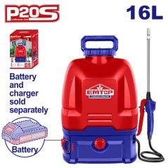 Aku tlakový postřikovač 20V 16L solo