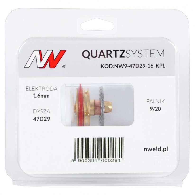 QUARTZSYSTEM - sítko velké L výměnné sítko 9/20 na elektrodu 1.6mm