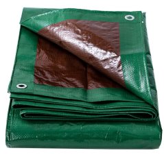 Plachta krycí s kovovými oky 120g/m2 - zelená
